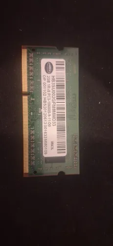 Memória p/ notebook 2gb PC3 10600s R$ 35,00