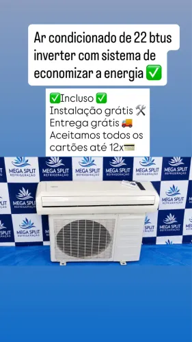 Ar condicionado de 22 btus inverter/ garantia/ entrega 