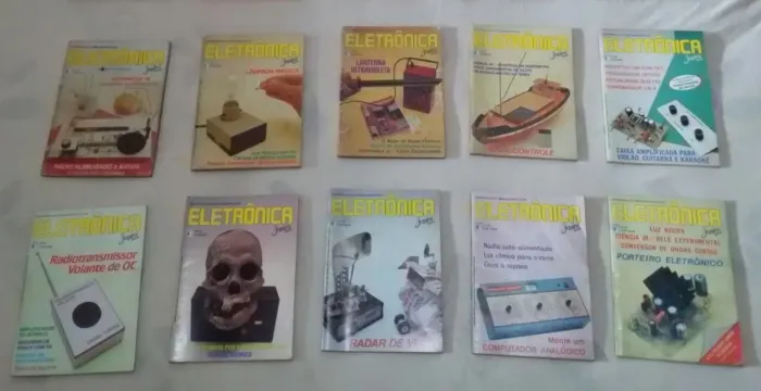 Coleção Com 8 Revistas Eletrônica Junior Bem Conservadas