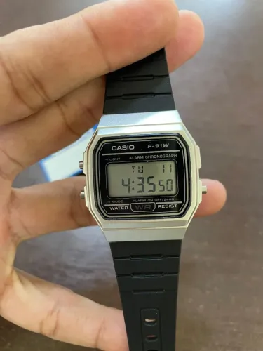 Relógio Casio Original F91w caixa prata