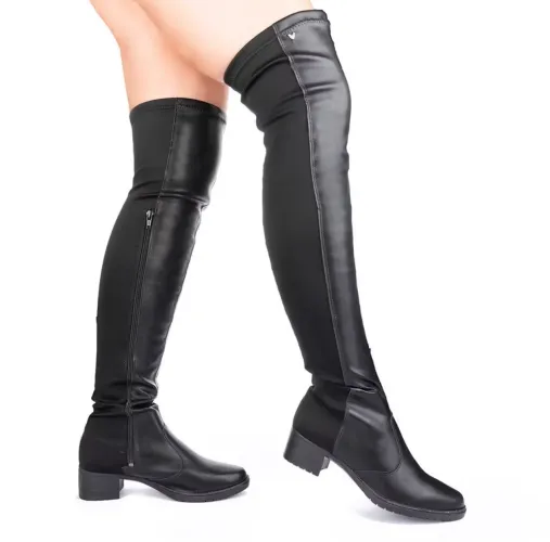 Bota Mississipi Over The Knee Cano Alto Q8543 Preto