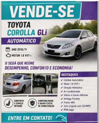 Toyota Corolla GLI 1.8 Flex 16V Aut. 2010