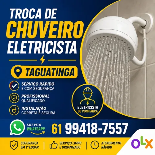 Eletricista Taguatinga Troca de Chuveiro