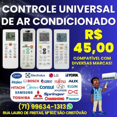 Controle universal para ar condicionado