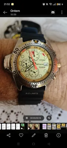Citizen Aqualand natulite sensor OFF outras funções funcionando perfeitamente lindo 