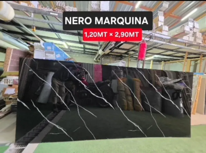 Placa Nero Marquina Preta com Veios 1,20m x 2,90m