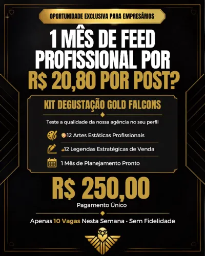 Pacote 1 Mês de Feed Profissional para Empresas (12 Posts + Legendas)
