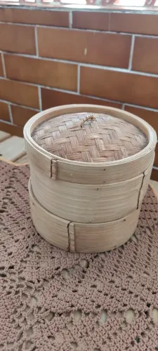 Cesto de Bambu para Cozimento a Vapor (Steam Basket)