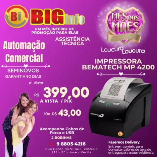 Impressora Termica Bematech MP 4200Th