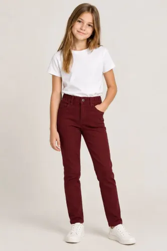 calça uniqlo infantil bordô - TAM 10/11 