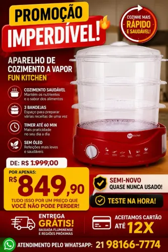 Aparelho de Cozimento a Vapor Fun Kitchen 110v