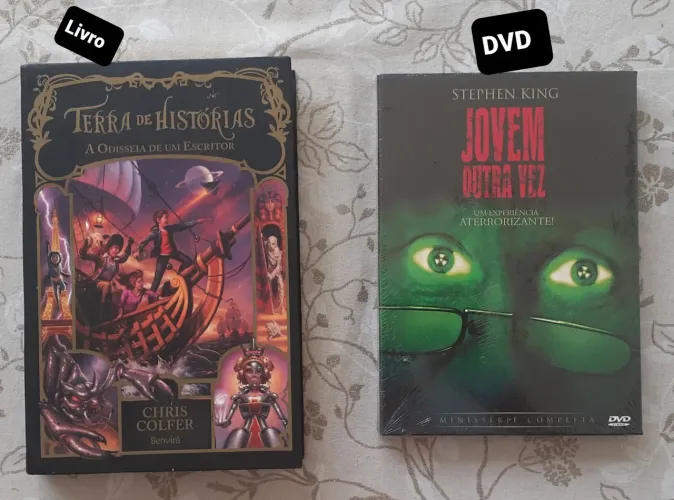 Kit Livro Terra de Histórias + DVD Filme Jovem Outra Vez * Stephen King.