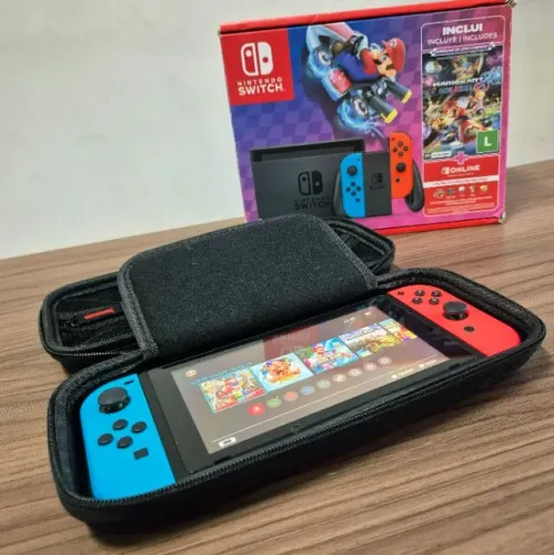 Nintendo Switch (V2 + 256 GB): Destravado - Avalio trocas !!!