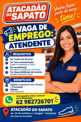 CONTRATA-SE ATENDENTE