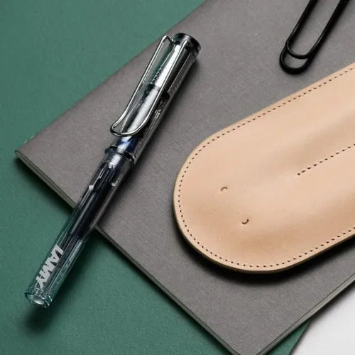 Caneta Tinteiro LAMY transparente com 5 cartuchos novos - ótimo preço
