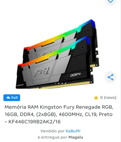 Memória ram ddr4 8x2