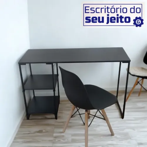 Escrivaninha 1,1m NOVA Mesa Industrial Multiuso para Notebook Escritório Computador Estudo
