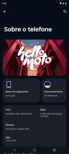 Vendo celular moto g05 semi novo