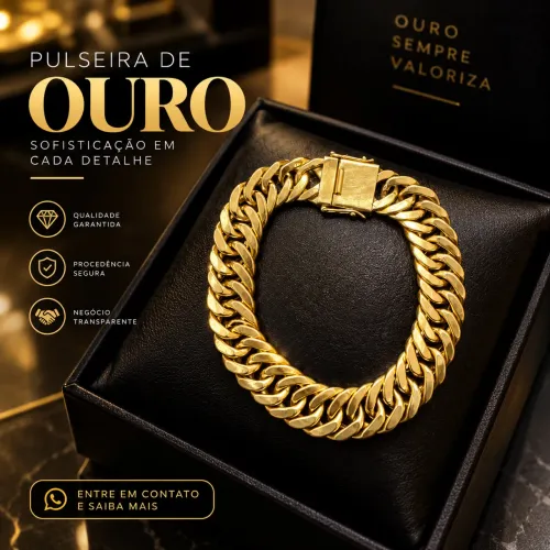 Vendo pulseira de ouro oca