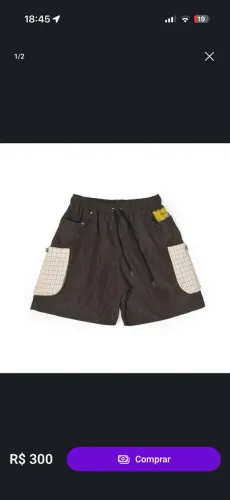 Short Barra crew textura