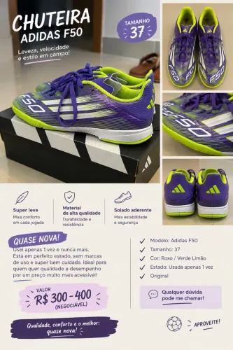 Chuteira adidas f50