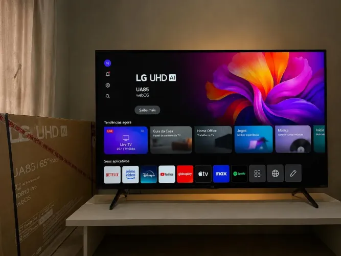 LG Smart TV NOVA NA CAIXA 65? UHD 4K UA85 com HDR10 Pro e AI