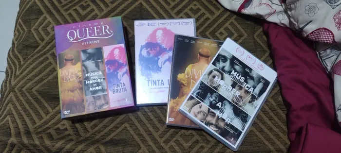 Box CINEMA QUEER 3 DVDs: TINTA BRUTA, DIVINAS DIVAS e MÚSICA PARA MORRER DE AMOR