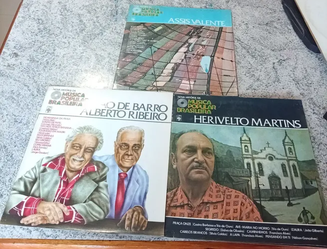 Lote 3 LPS Vinil Nova História da Música Popular Brasileira