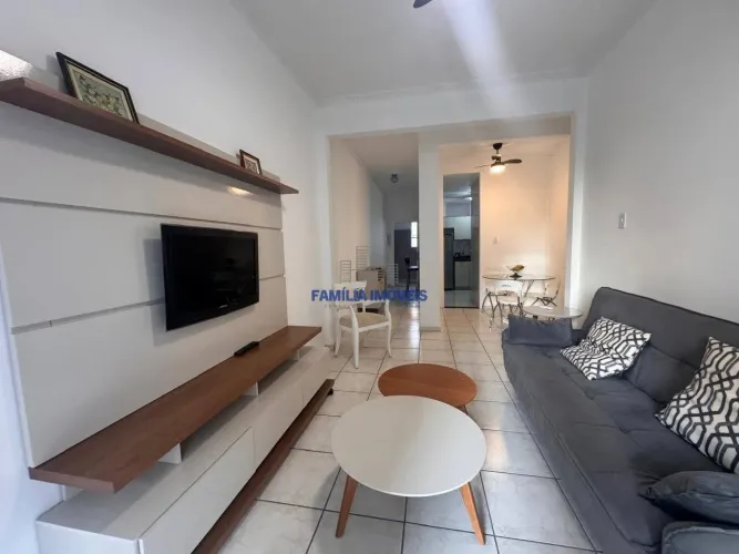 Alugar apartamento 1 quarto garagem vista mar Boqueirão Santos SP
