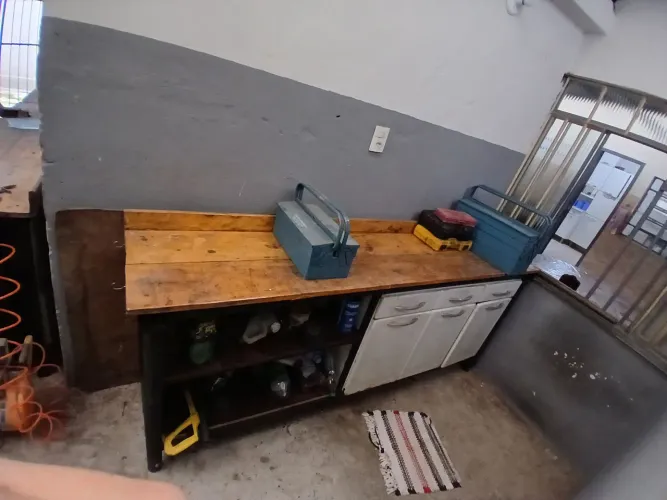 Mesa bancada armário oficina