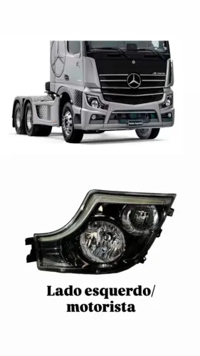 Farol Principal New Actros Mercedes Benz 2020 2023 Original (Usado)