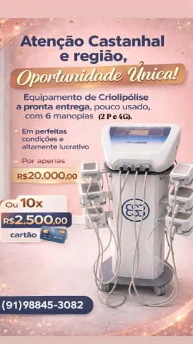 Criolipolise Criodermis altamente lucrativo