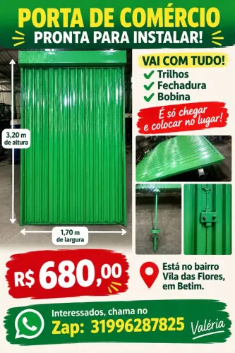 Porta para loja de comércio, muito boa.