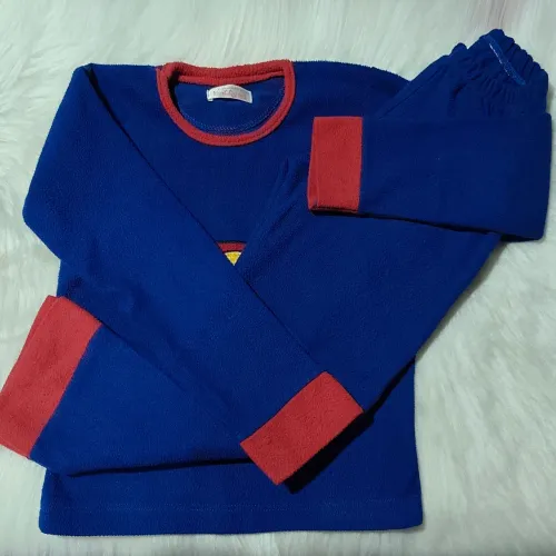 Conjunto Pijama Fleece Superman Tamanho 5