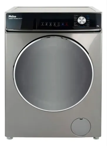 Lava e seca Philco 16 programas eco inverter 10 kg inox PLS11T