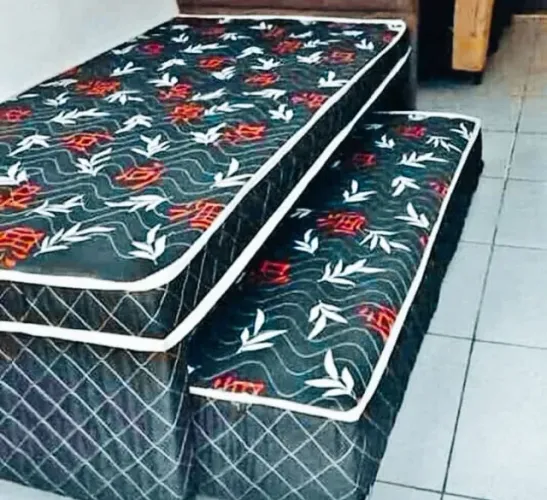 Bicama Box bibox com auxiliar com colchão acoplado 