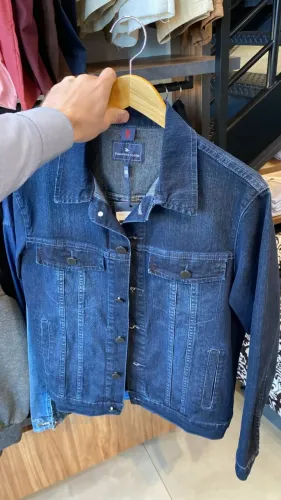 Jaqueta Jeans Masculina Paradox Jeans Escura - Nova