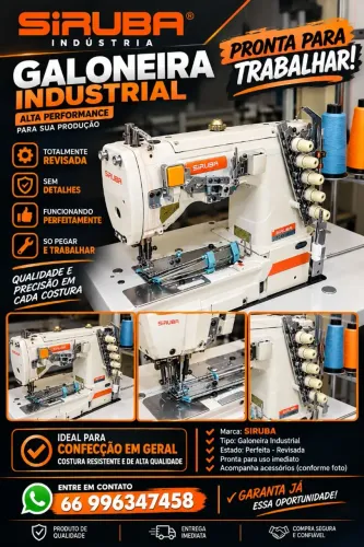 Vendo maquina de costura galoneira industrial