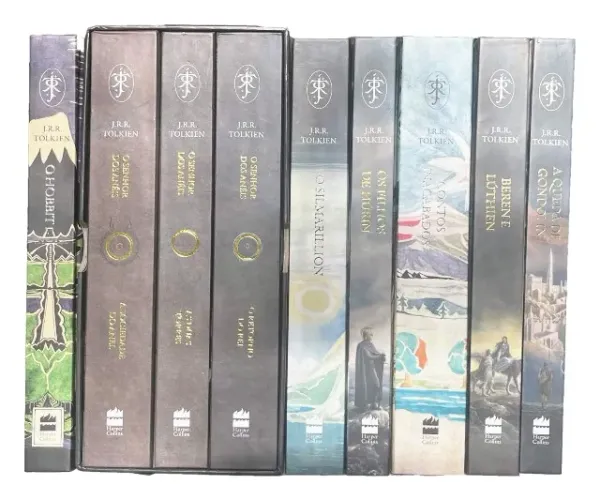 Coleção Tolkien 9 Livros Capa Dura + Box Senhor dos Anéis