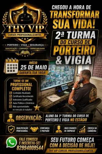 Curso de porteiro e vigia thy vip profissionalizante 