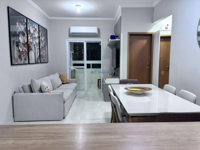 Canto do Forte - Apto 2 dorms, Mobiliado 550 mts da praia