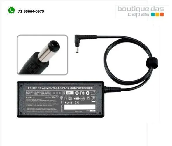 MM712 Fonte p/ notebook Hp Compaq 18.5V 3.5A Plug. 4.8×1.7mm 1 ano garantia