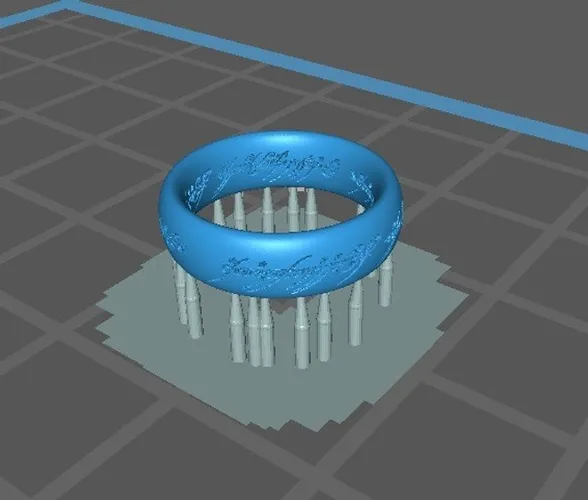 Anel em impressão 3D resina