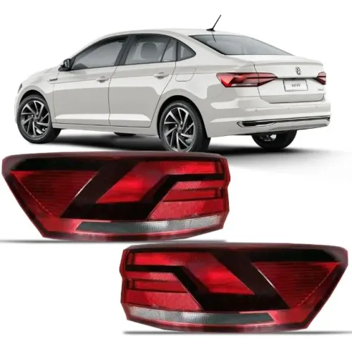 Lanterna Volkswagen Virtus 2018 - Fumê LD LE - Logomarca - Genuíno