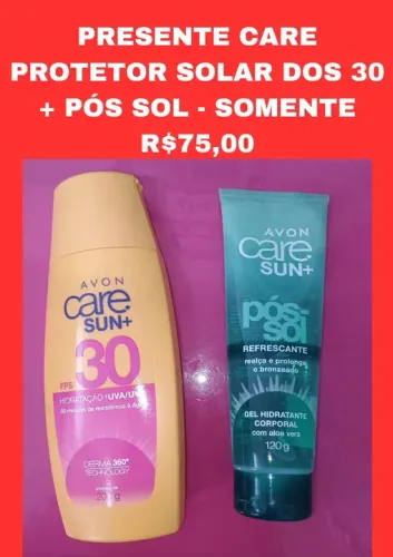 Kit Protetor Solar e Pós Sol Avon Care Sun+ 30 FPS