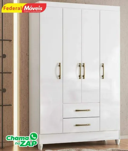 Guarda Roupa 4 Portas Novo Fazemos Entrega