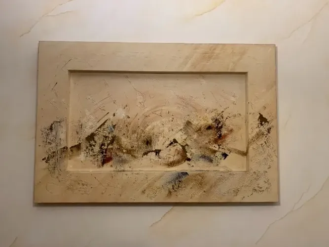 Quadro Em Tela Pintado A Mão Em Alto Relevo- arte própria