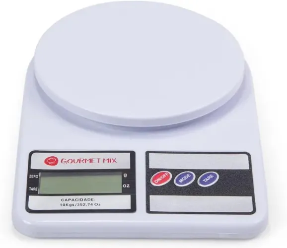 Balança de Precisão Digital para Cozinha Gourmet Mix Branco