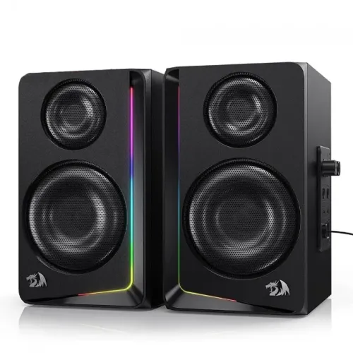 Caixa de Som Gamer Redragon BT Andante GS812 10W, RGB, Stereo 2.0 Bass Bluetooth - WZetta