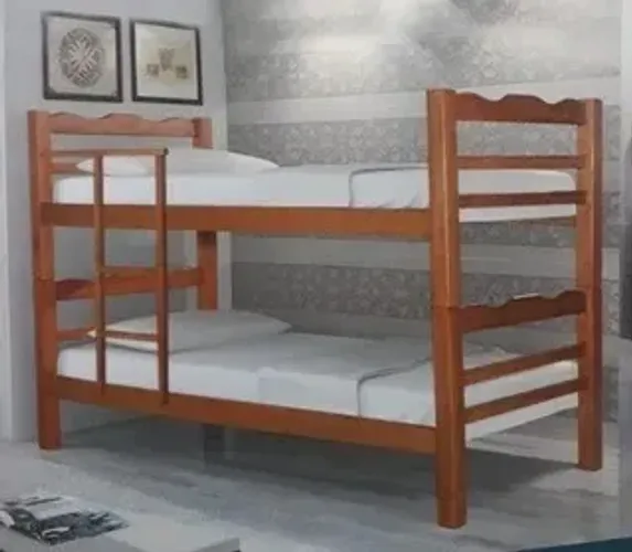 Beliche Solteiro Madeira Maciça Vira 2 Camas.